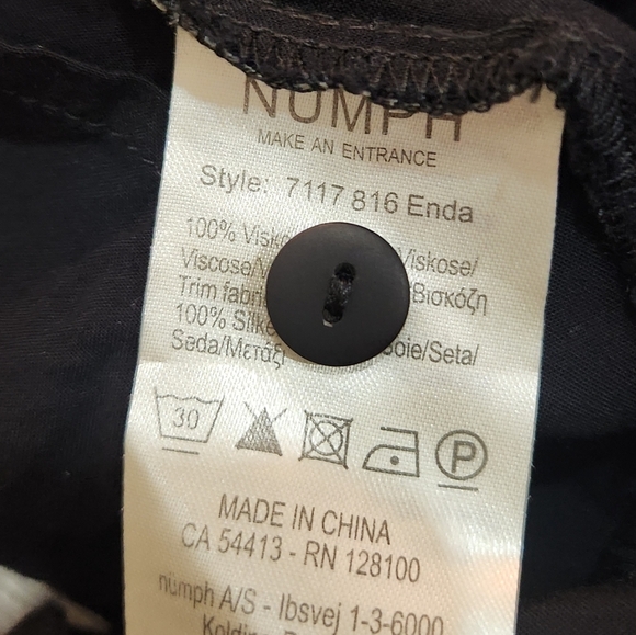 Numph Black Short Beach Coverup Sleeve Dress Size 40 Or Size 10 - Picture 5 of 14